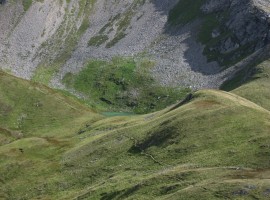 The green Lochan Coire nam Miseach