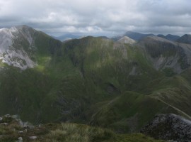 Sgurr a' Mhaim, the Devil's Ridge, and Sgorr an Iubhair from further on