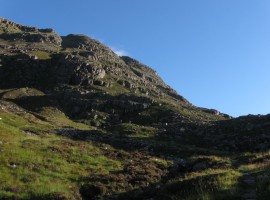 Our route over the shoulder of Coire Liath Mhor