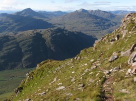 The path approaching the ridge