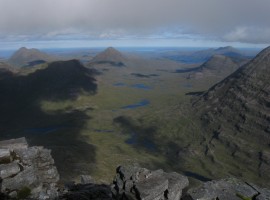 Looking north-west towards Loch Maree and the sea
