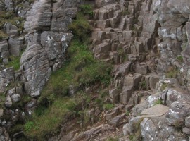 The bottom half of the rock 'ladder'