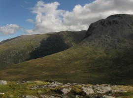 Carn Dearg Meadhonach behind Ben Nevis's north-west slope