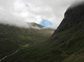 Carn Dearg Mor showing through cloud