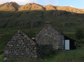 Shenavall bothy on the southern side of An Teallach