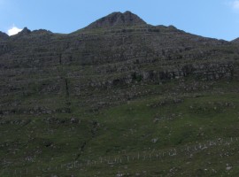 The steep stepped sides of Liathach