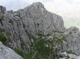 Top section of scramble up Tryfan