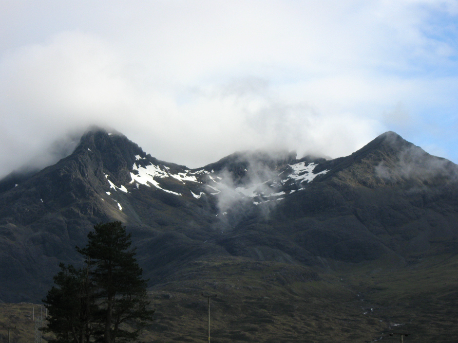 The northern end of the Cuillin ridge seen from Sligachan