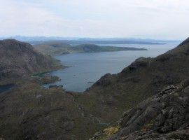 Allt a' Chaoich (Mad Burn) flowing into Loch Scavaig