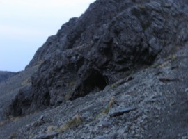 Blurry view of bivvy cave