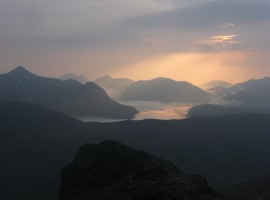 Light effects on a morning inversion