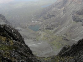 Looking west down into Coire Lagan