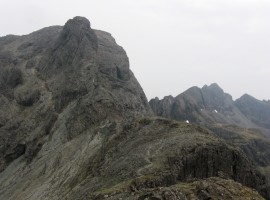 Looking up at An Stac