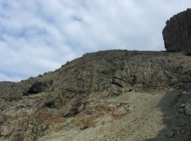 Cave-like openings below Sgurr Dearg