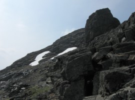 Looking back up at Sgurr a' Ghreadaidh and the Wart