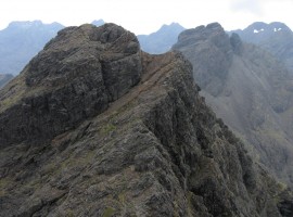 Looking back south-west from Sgurr Bhairnich to An Caisteal