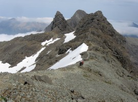 Walking along the ridge towards Sgurr a' Fionn Choire