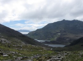 Looking out to sea past Loch Coruisk