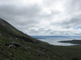 Steeper slopes approaching Coir' a' Ghrunnda
