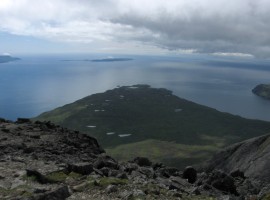 Island of Canna in the sea