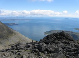 Out to sea and mainland