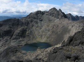 Sgurr Alasdair and other peaks over Coir' a' Ghrunnda
