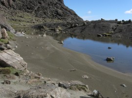 Sandy shore of Loch Coir' a' Ghrunnda