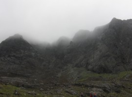 Looking up at the Cioch