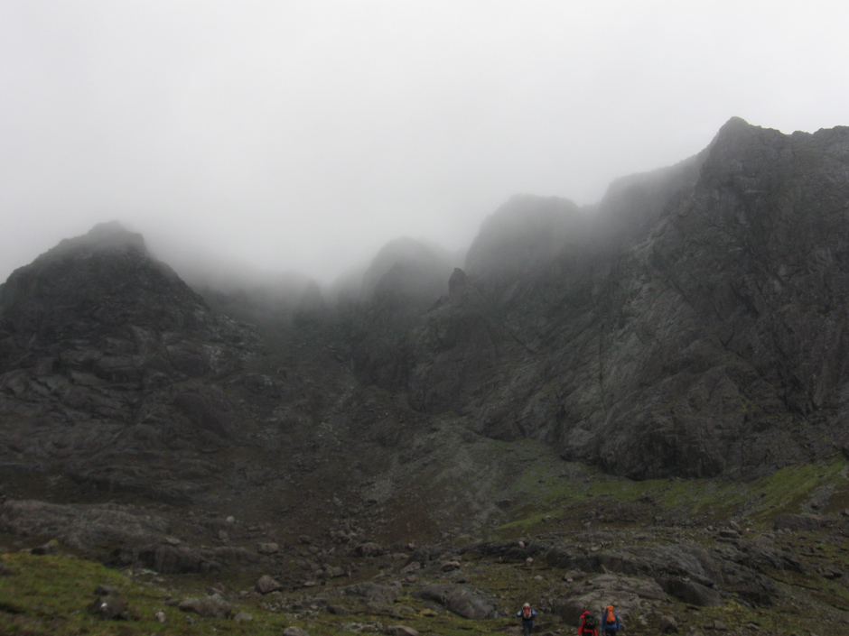 Looking up at the Cioch