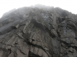 Looking up from the Cioch