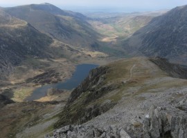 Looking down Y Gribin