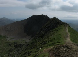 Looking back at Crib Goch